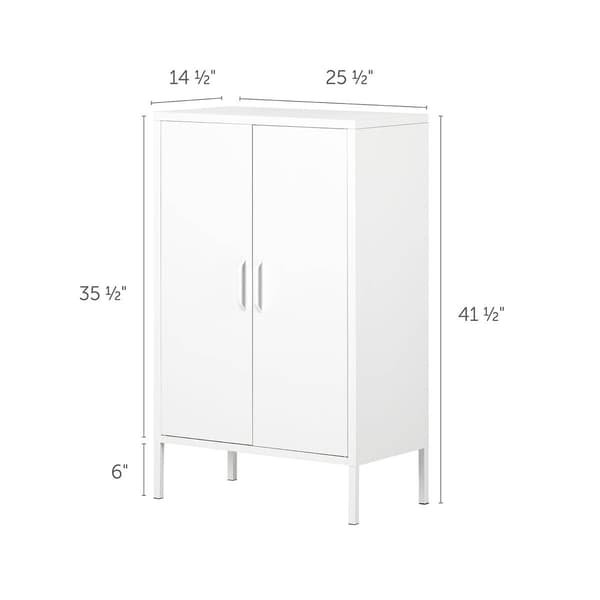 South Shore Crea Metal 2-Door Accent Cabinet