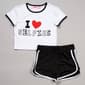 Girls (7-14) 1st Kiss I Love Selfies Tee w/ Shorts - image 2