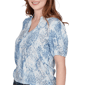 Petite Skye’s the Limit Sunny Blue Skies Tie Dye Leaf Blouse - image 5