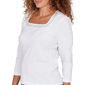 Womens Hearts of Palm Embraceable Blue Square Neck Blouse - image 5