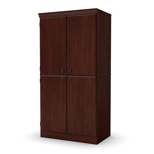 South Shore Morgan 4-Door Storage Cabinet-Cherry
