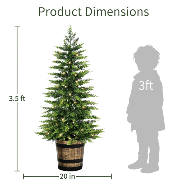 Puleo International 3.5ft. LED Soft Tips Christmas Trees Set of 2