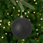 Northlight Jet Black Holographic Shatterproof Christmas Ornament - image 1