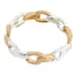 Bella Uno Worn Two-Tone Tapered Link Stretch Bracelet - image 1