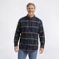 Mens Big & Tall Mountain Ridge Flannel Shirt - Navy/Orange - image 1