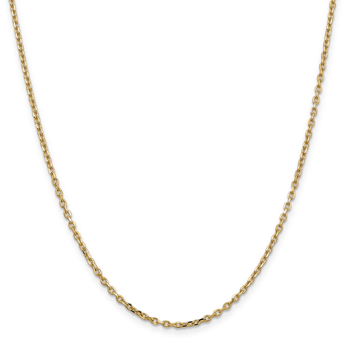 Gold Classics™ 2.2mm. 14kt. Diamond Cut Cable Chain...