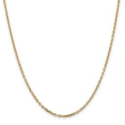 Gold Classics(tm) 2.2mm. 14k Diamond Cut Cable Chain Necklace