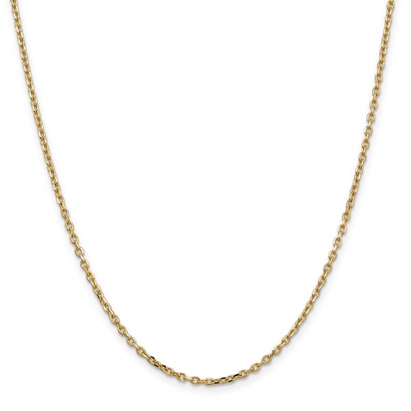 Gold Classics&#40;tm&#41; 2.2mm. 14k Diamond Cut Cable Chain Necklace - image 