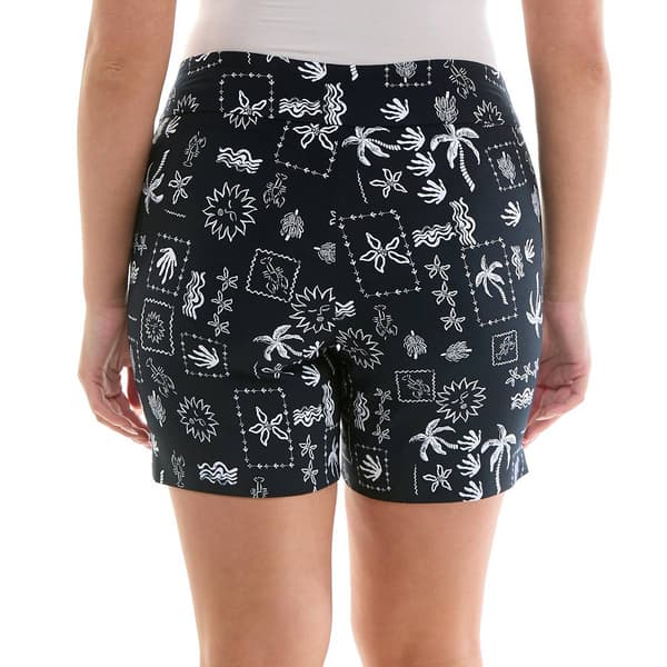 Womens Zac & Rachel Pull On Coastal Millennium Bermuda Shorts