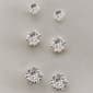 Design Collection Silver Plated CZ Trio Earrings - image 1