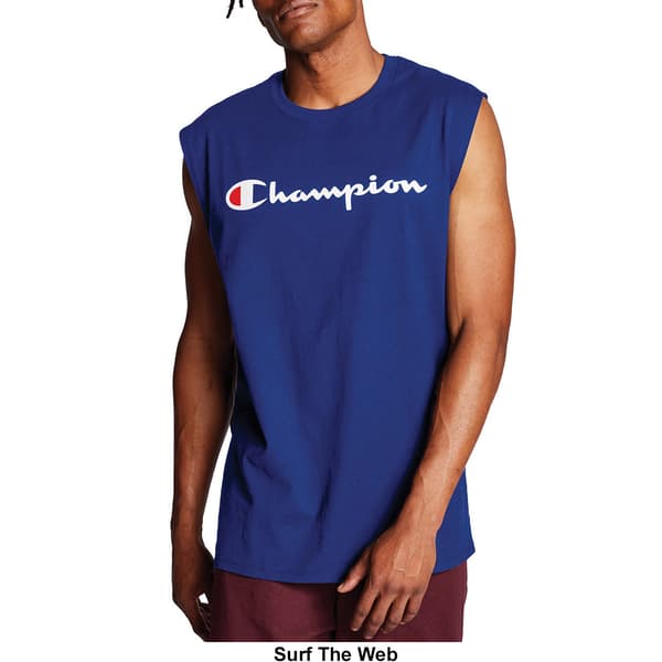 Mens Champion Sleeveless Graphic Muscle Tee