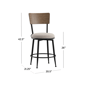 HH2 Home Creason Commercial Grade Counter Height Swivel Stool - image 6
