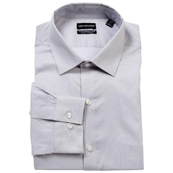 Mens Van Heusen&#40;R&#41; Wrinkle Free Slim Fit Dress Shirt - Pebble Print - image 