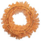 Northlight 24in. Pre-Lit Flocked Orange Pine Christmas Wreath - image 6