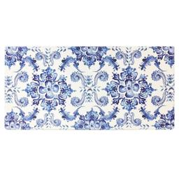 J&V Textiles Cloud Comfort Anti-Fatigue Poppy Blue Kitchen Mat