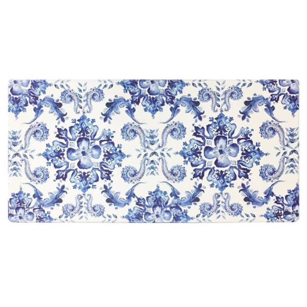 J&V Textiles Cloud Comfort Anti-Fatigue Poppy Blue Kitchen Mat