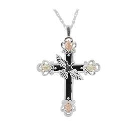 Black Hills Gold Sterling Silver Dove Cross Necklace
