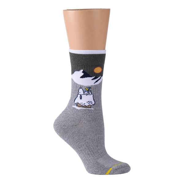 Womens Dr. Motion Snoopy Mountains Compression Crew Socks - image 
