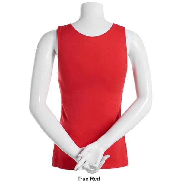 Womens Runway Ready Seamless Wide Strap Crew Neck Tank Top