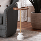 Baxton Studio Gezana Clover Tray Top Drink Table with Marble Base - image 5
