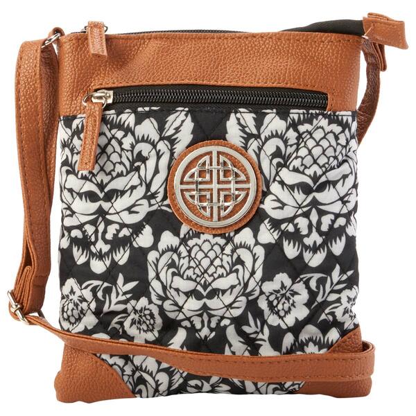 Stone Mountain Quilted Floral Pancake Crossbody - image 