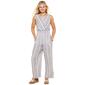 Juniors A. Byer Sleeveless Smocked Waist Stripe Jumpsuit - image 1