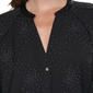 Womens DKNY Long Sleeve Firework Rhinestone Button Front Blouse - image 4