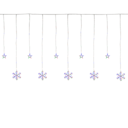 Northlight 4.75ft. LED Star & Snowflake Curtain Christmas Lights