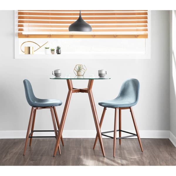 LumiSource Pebble Mid-Century Modern Counter Stools - Set of 2