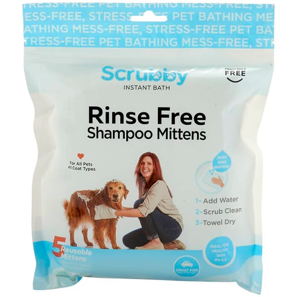 5pk. Scrubby Instant Bath Shampoo Mittens - image 