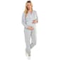 Womens Due Time Long Sleeve Marled Hooded Zip Front Jumpsuit - image 1