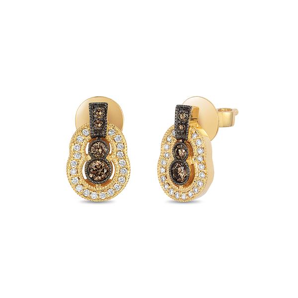 Le Vian Chocolatier(R) Elongated Silhouette Diamond Drop Earrings - image 