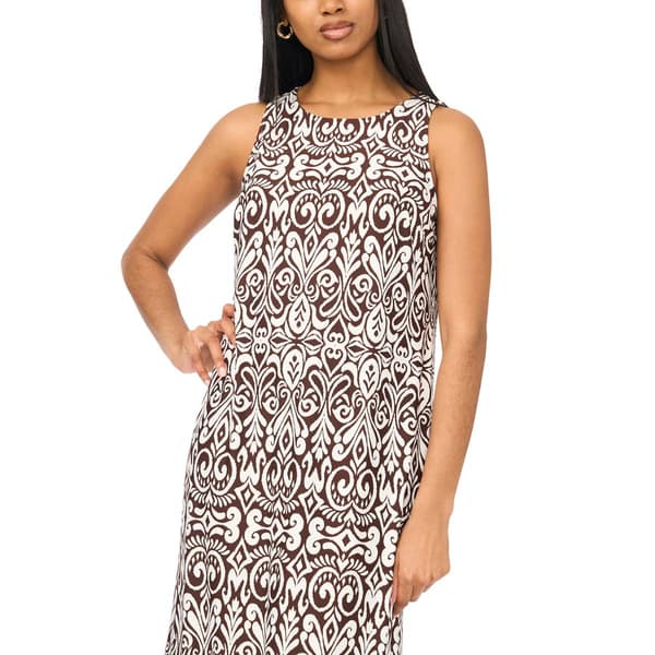 Womens MSK Sleeveless Scroll Maxi Dress