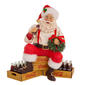 Kurt S. Adler 9in. Coca-Cola(R) Santa Sitting on Crates Figurine - image 1