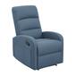 New Ridge Home Goods Charlotte Manual Upholstered Recliner - Blue - image 1