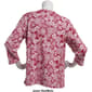 Petite Hasting & Smith 3/4 Sleeve Floral Split Neck Tee - image 2