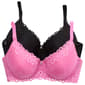 Juniors Plus Juicy Couture 2pk. Lace Push-Up Bras JC4162-2PKBM - image 2