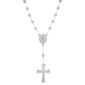 Mens Iron Saints Stainless Steel Rosary-style Cross & Crucifix - image 1