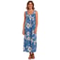 Petite Connected Apparel Sleeveless Floral Challis Midi Dress - image 1