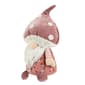 Northlight Seasonal Pink Floral Mushroom Gnome Figurine - image 4