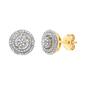 Diamond Classics&#8482; Gold Plated Diamond Stud Earrings - image 2