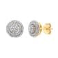 Diamond Classics&#8482; Gold Plated Diamond Stud Earrings - image 2