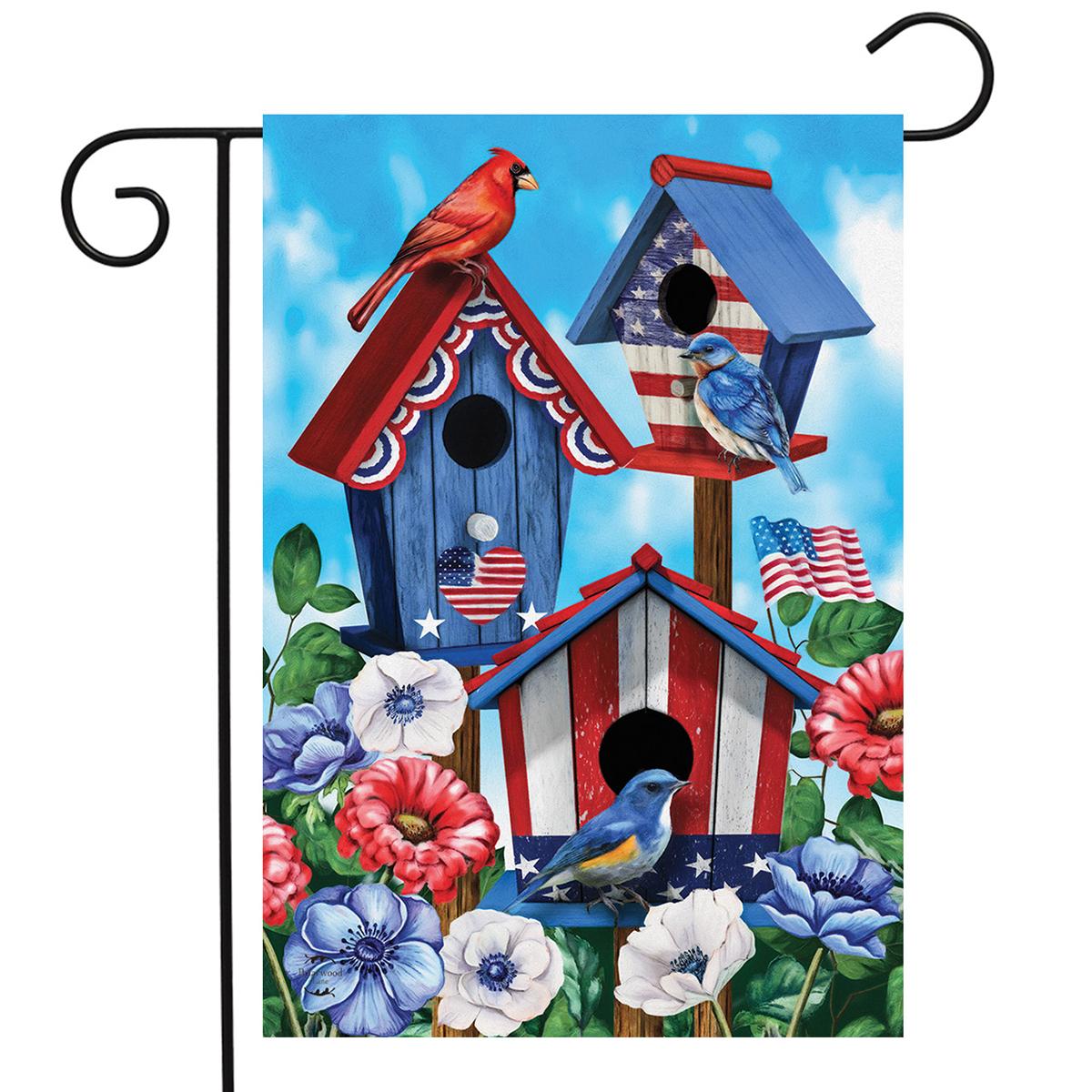 Briarwood Lane American Birdhouse Garden Flag