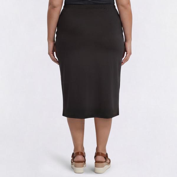 Juniors Plus Eye Candy Solid Midi Skirt
