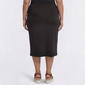 Juniors Plus Eye Candy Solid Midi Skirt - image 3
