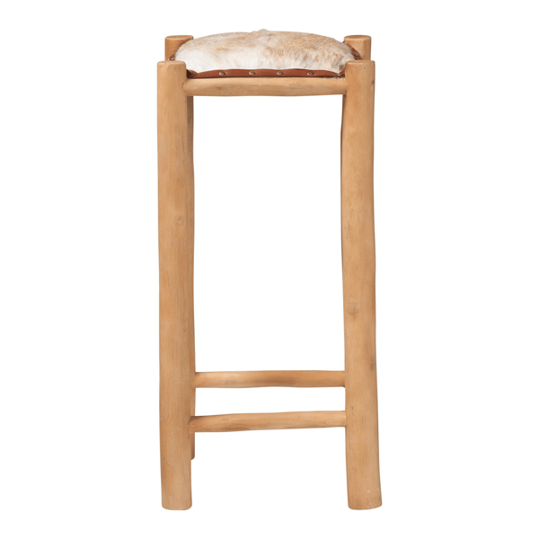 bali & pari Rivera Genuine Goat Leather Bar Stool