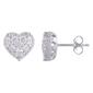 Nova Star&#40;R&#41; Sterling Silver Lab Grown Diamond Heart Stud Earrings - image 1