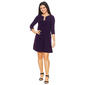 Petite MSK 3/4 Sleeve Three Ring Solid Shift Dress - image 2