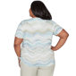 Plus Size Alfred Dunner Vintage Charm Wavy Stripe Blouse - image 2