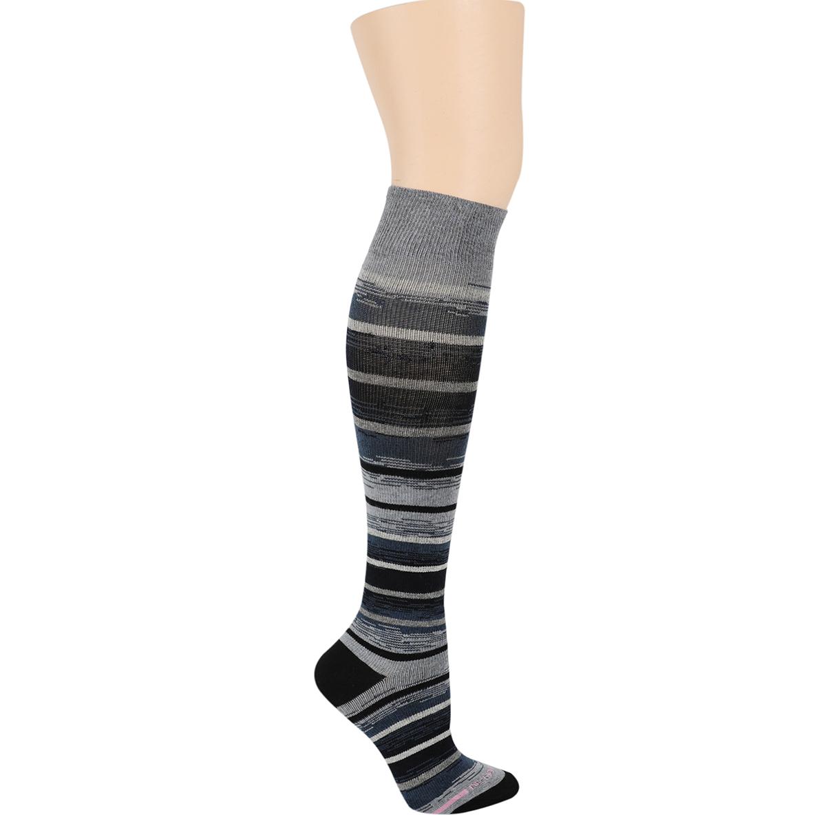 Womens Dr. Motion Classic Stripes Compression Knee High...